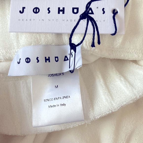 Joshua Sanders Logo-embroidered Terry Pants White Size Medium NWT - Picture 8 of 8